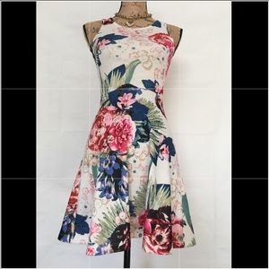 New Hyper Artistic Floral Statement Piece Dress